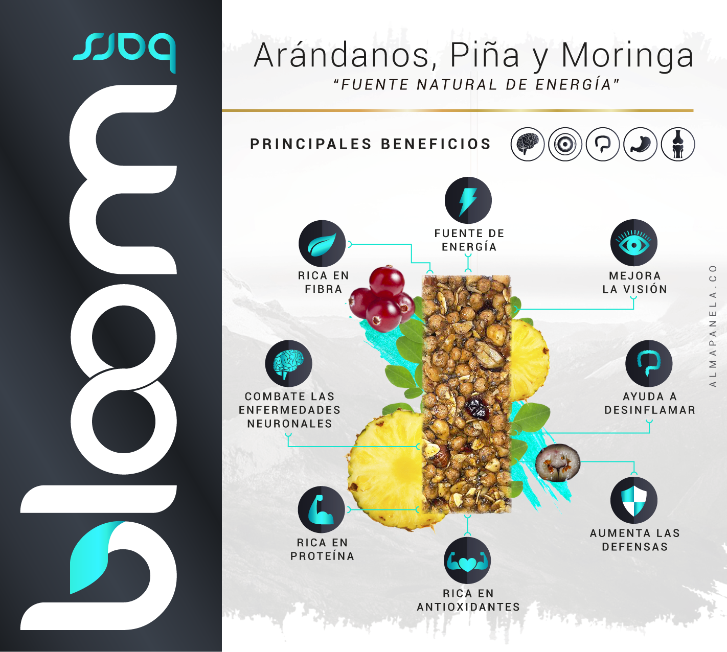 Bloom Bars Beneficios Arándanos Piña